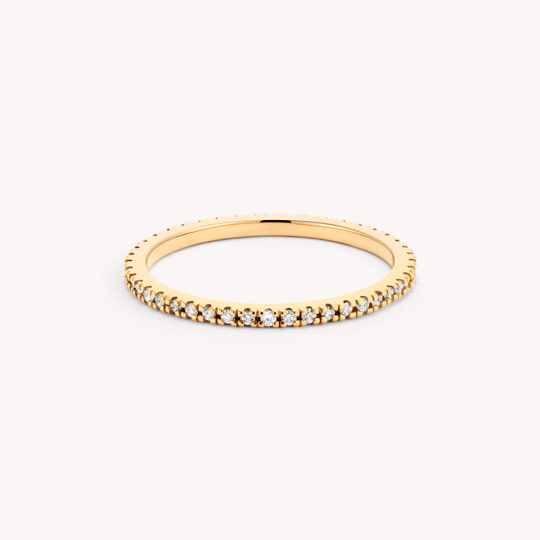 Lab Diamond Eternity Pavé Wedding Band Engagement RIng - 1.1 mm