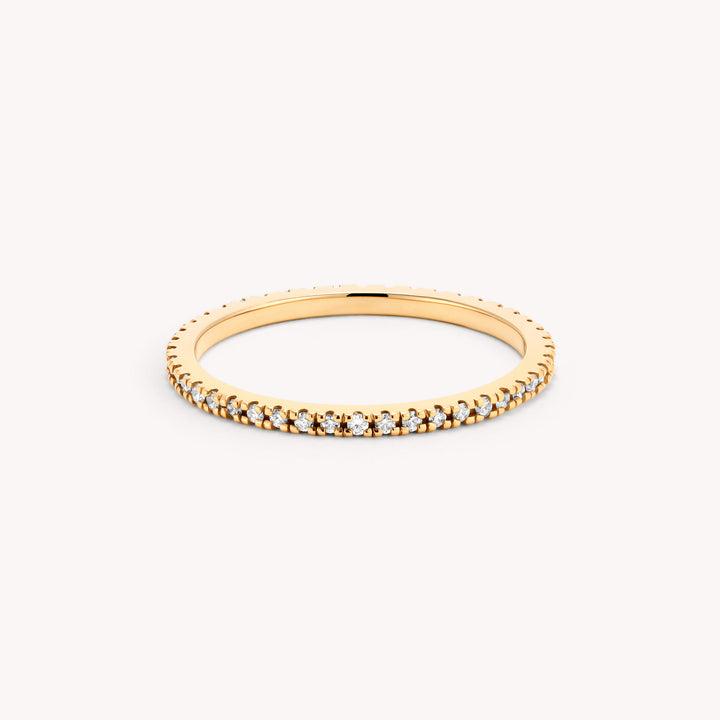 Lab Diamond Eternity Pavé Wedding Band Engagement RIng - 1.1 mm