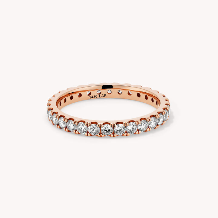 Lab Diamond Eternity Pavé Wedding Band Engagement RIng - 2mm