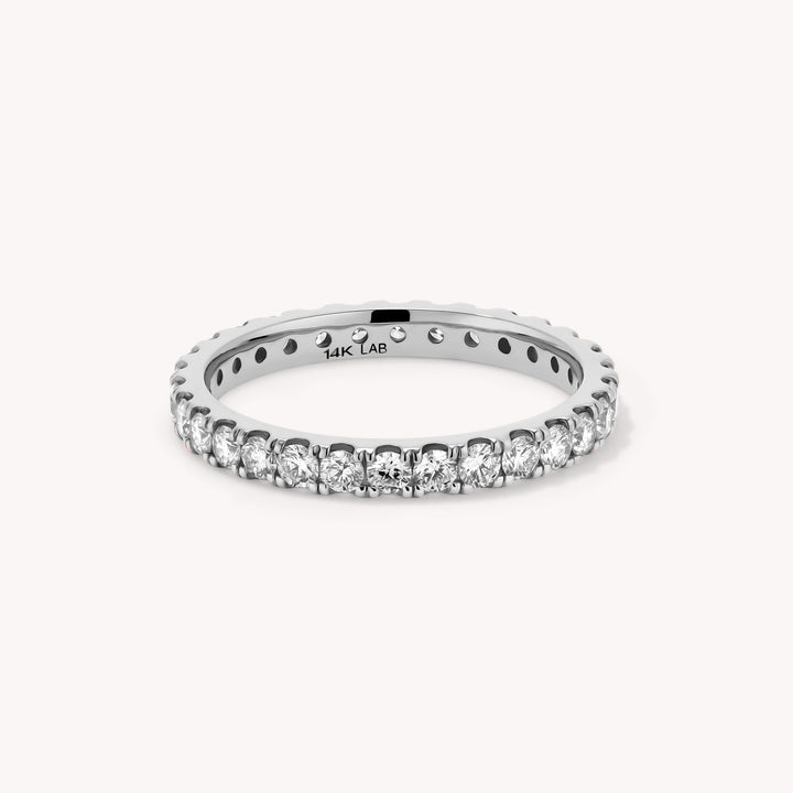 Lab Diamond Eternity Pavé Wedding Band Engagement RIng - 2mm