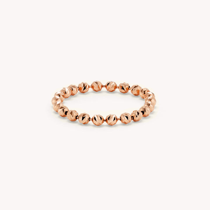 2.5mm Rain-Cut Bead Chain Stackable Ring