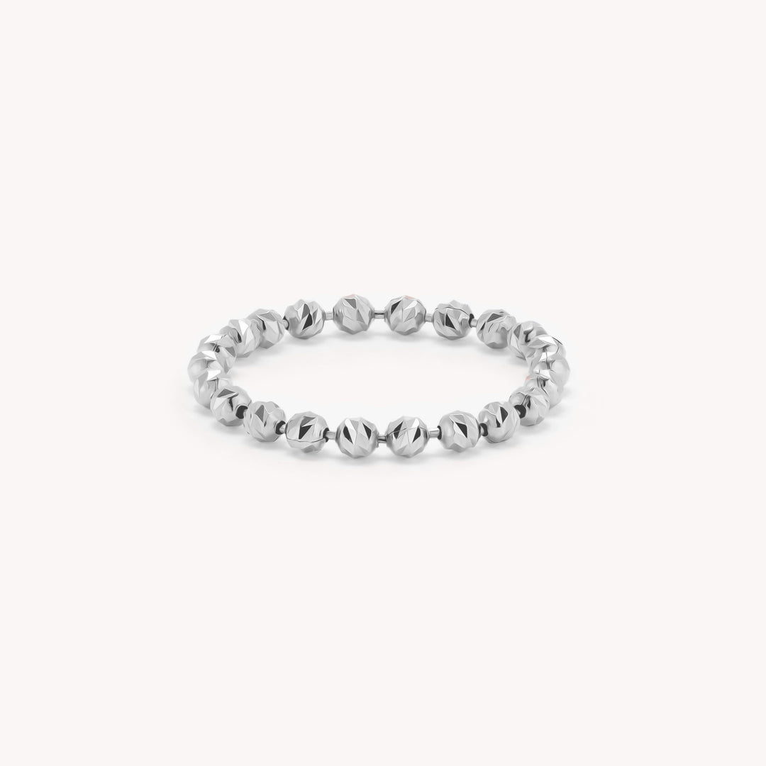 2.5mm Rain-Cut Bead Chain Stackable Ring