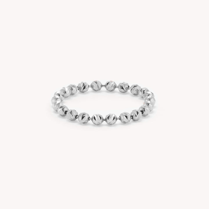 2.5mm Rain-Cut Bead Chain Stackable Ring