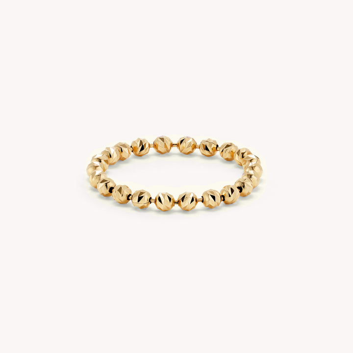 2.5mm Rain-Cut Bead Chain Stackable Ring