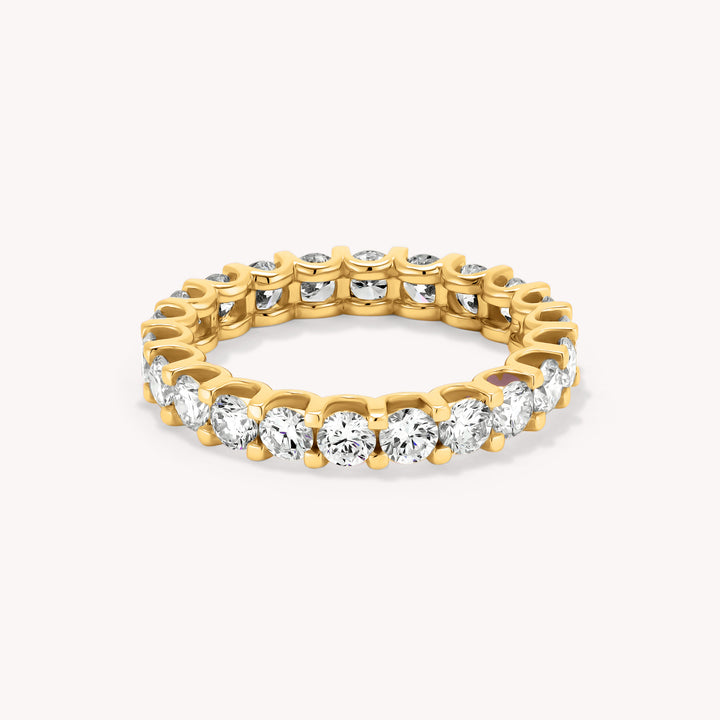 Lab-Grown Brilliant Round-Cut U Prong Diamond Full Eternity Ring – 3mm