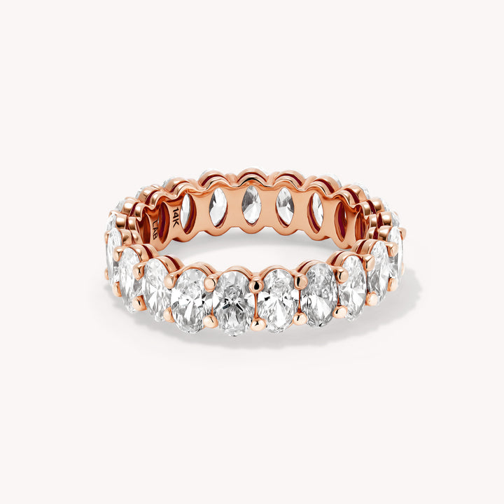 Full Eternity Band with Oval Lab Diamonds Ring - 3ctw. 4ctw. 5ctw. 6ctw.