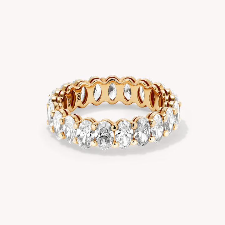 Full Eternity Band with Oval Lab Diamonds Ring - 3ctw. 4ctw. 5ctw. 6ctw.