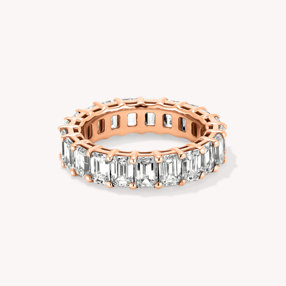 Lab-Grown Emerald-Cut Diamond Eternity Ring – 5mm - 4 ct