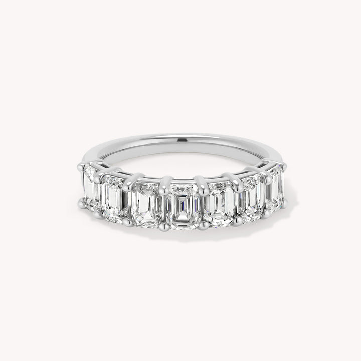 Lab-Grown Emerald-Cut Diamond Half Eternity Ring – 7-Stone, 2.10 ctw.