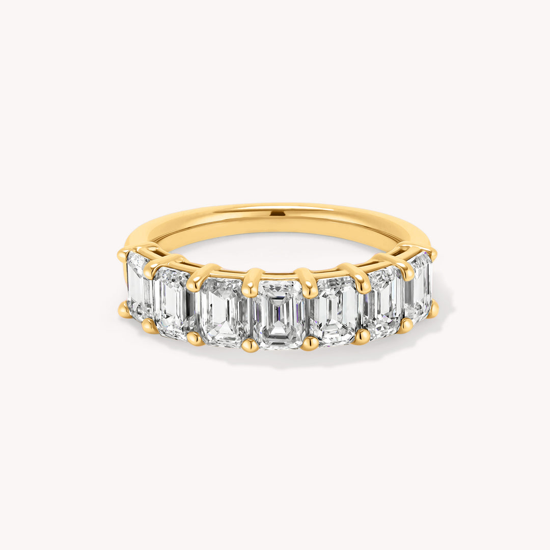 Lab-Grown Emerald-Cut Diamond Half Eternity Ring – 7-Stone, 2.10 ctw.
