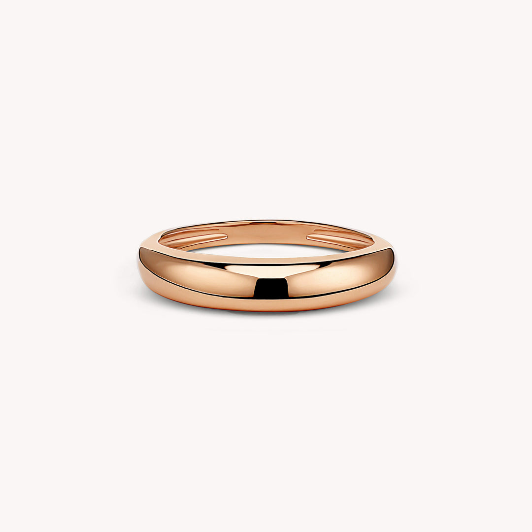 4mm Dome Ring, 14K Gold Stacking Dome Ring