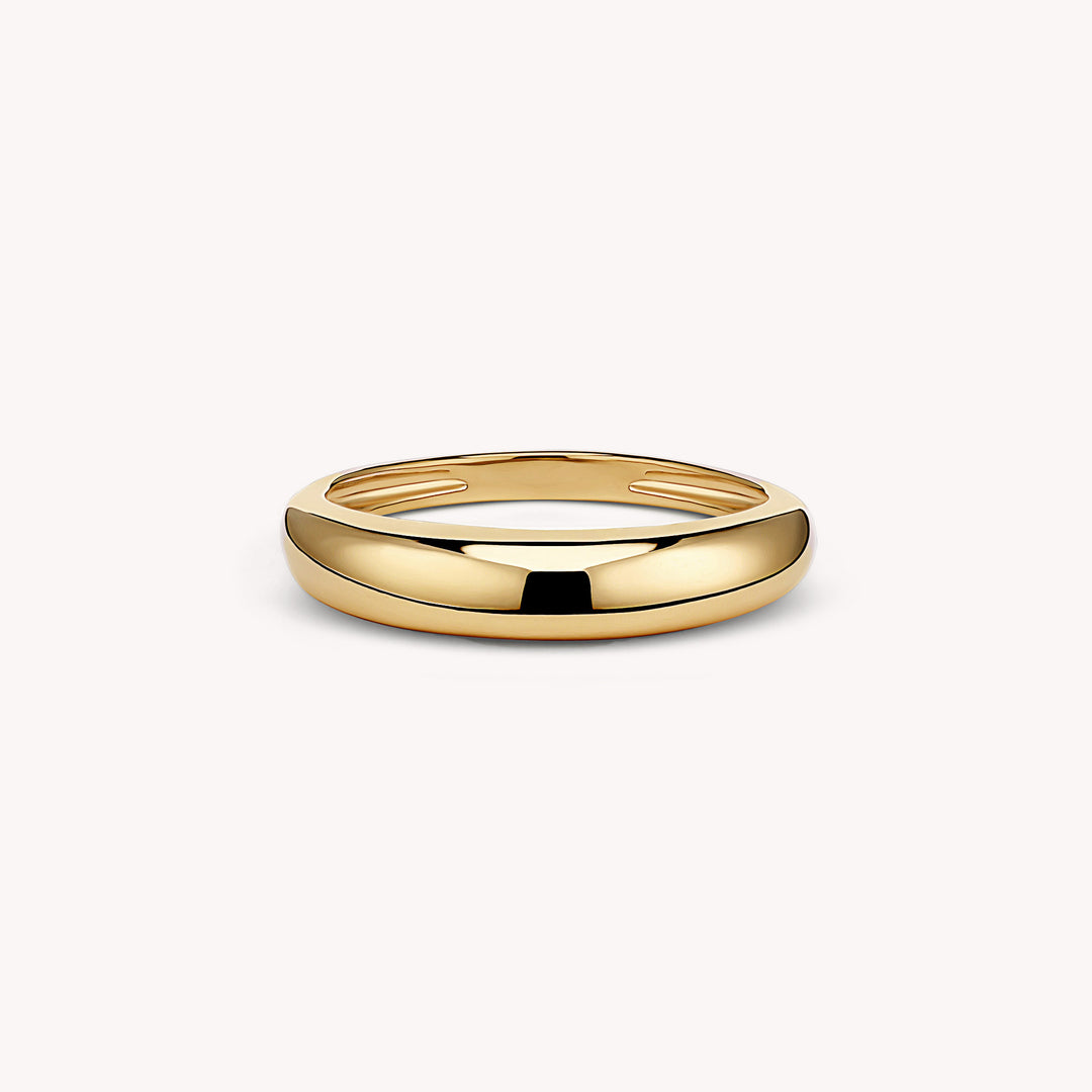 4mm Dome Ring, 14K Gold Stacking Dome Ring