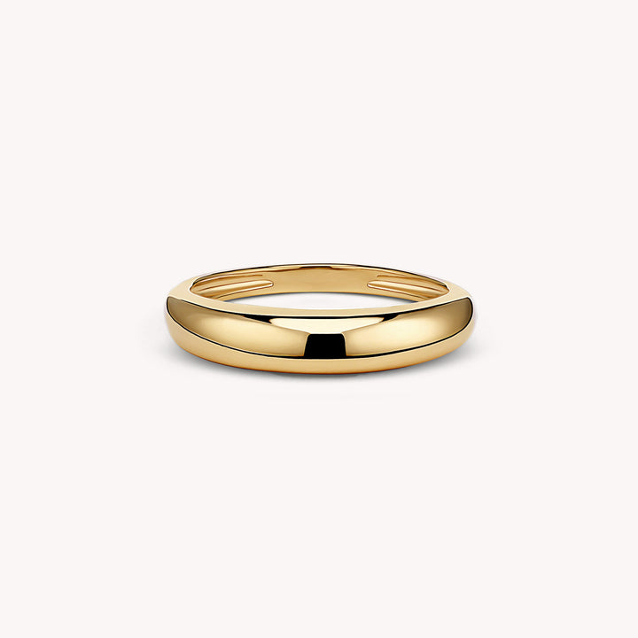 4mm Dome Ring, 14K Gold Stacking Dome Ring