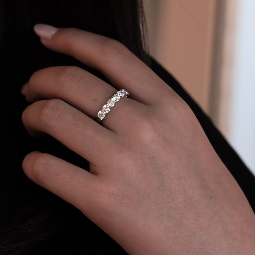 Lab-Grown Round-Cut Diamond Half Eternity Ring – 7-Stone - 1.4 ct. tw.