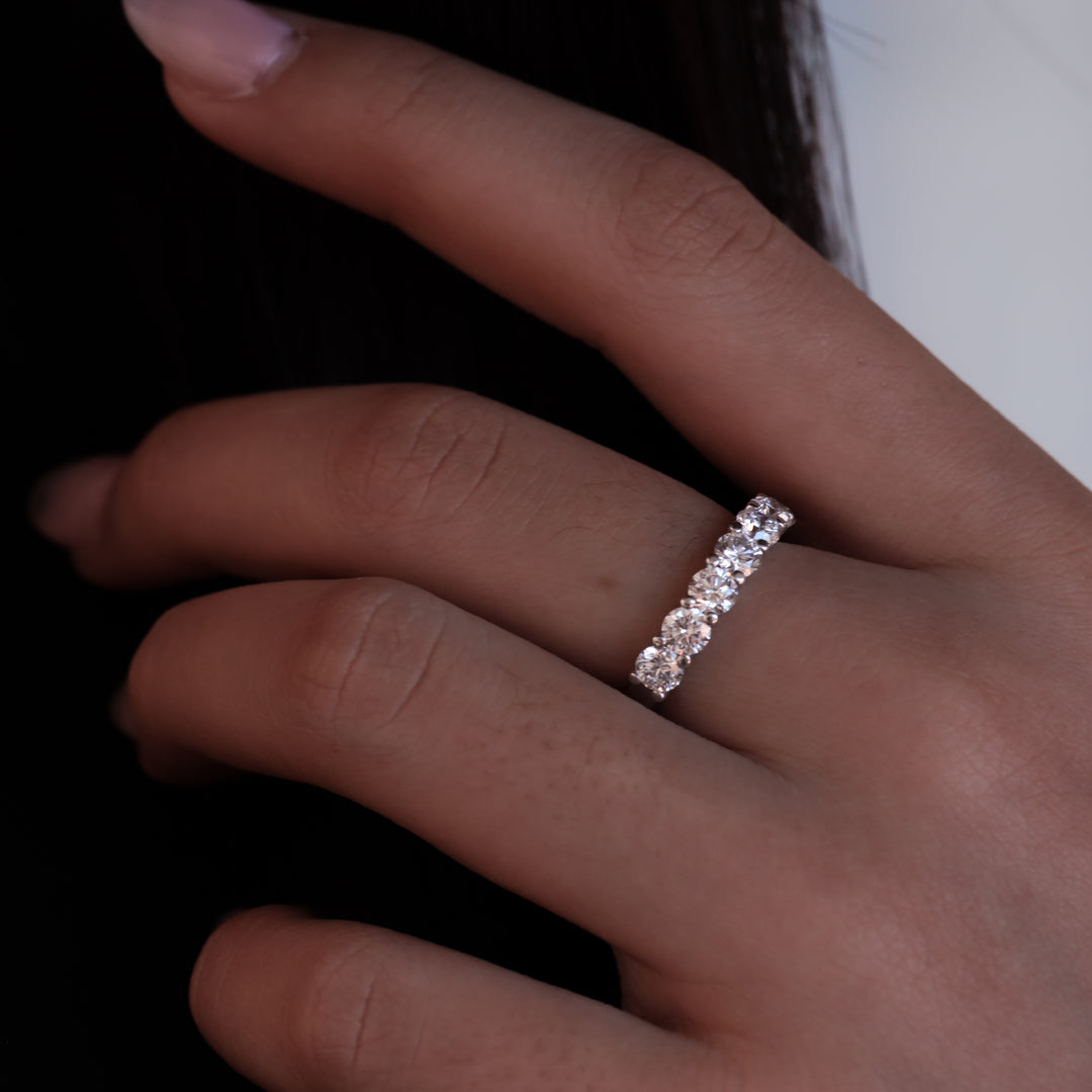 Lab-Grown Round-Cut Diamond Half Eternity Ring – 7-Stone - 1.4 ct. tw.