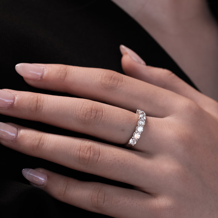 Lab-Grown Round-Cut Diamond Half Eternity Ring – 7-Stone - 1.4 ct. tw.