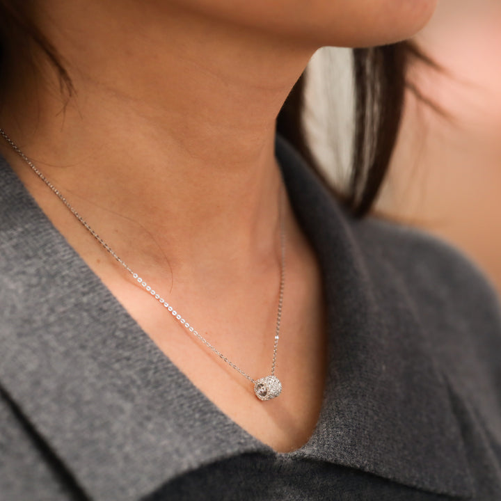 Loop Pave Lab Diamond Pendant Necklace