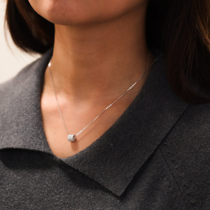 Loop Pave Lab Diamond Pendant Necklace