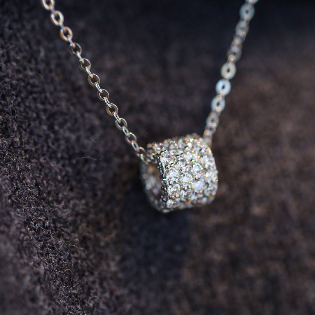 Loop Pave Lab Diamond Pendant Necklace