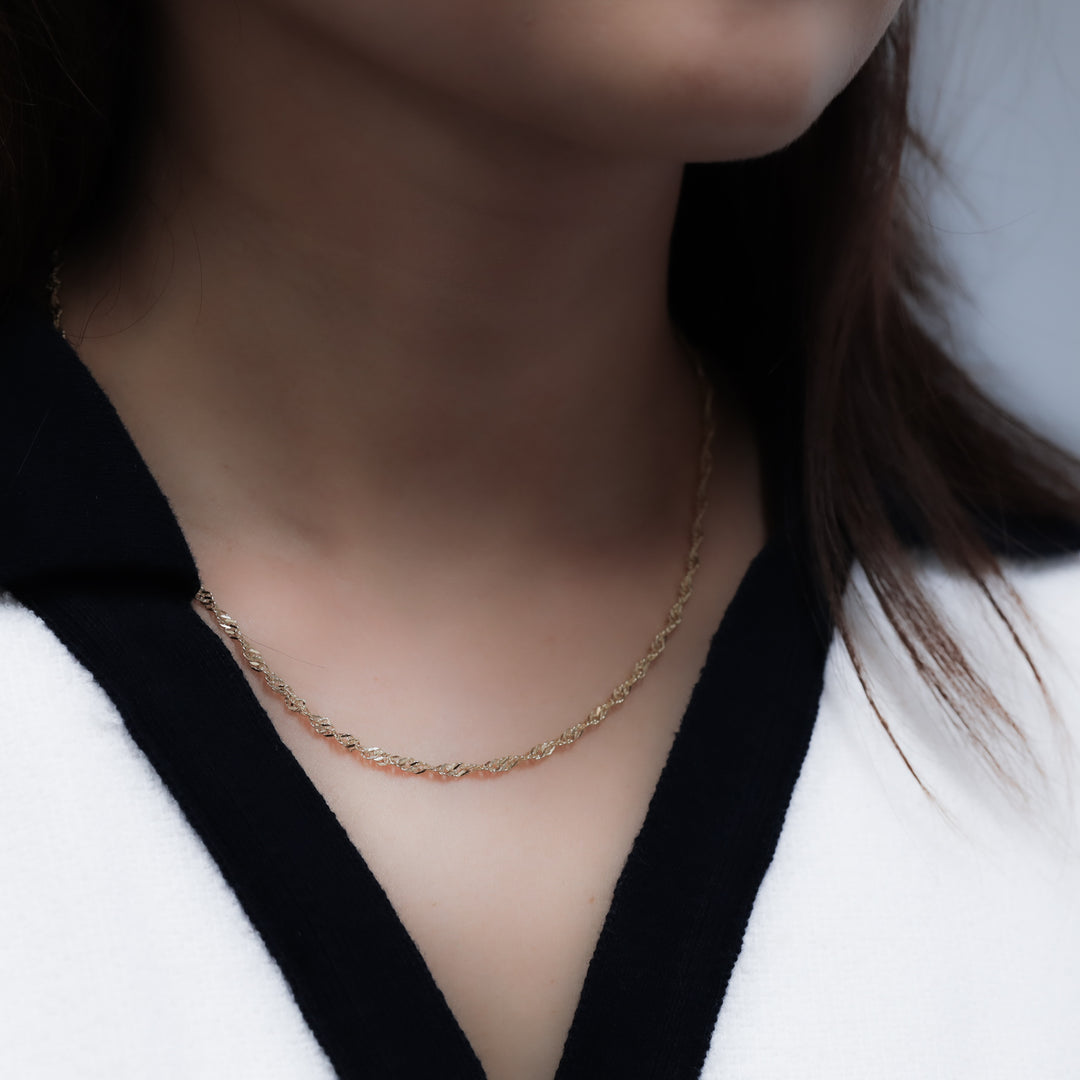 Rope Chain 14K Solid Gold Necklace