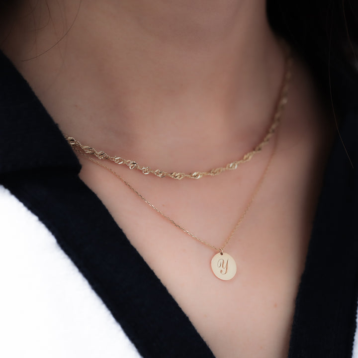 Rope Chain 14K Solid Gold Necklace