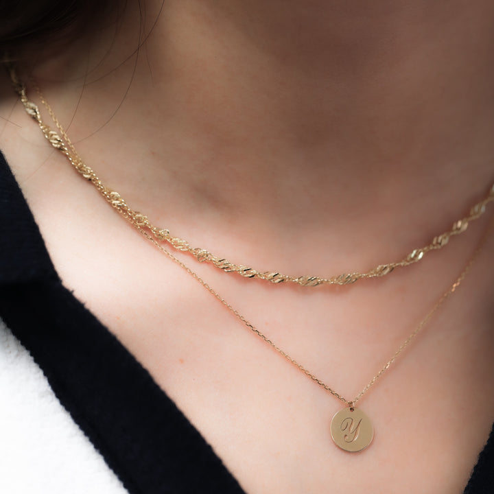 Rope Chain 14K Solid Gold Necklace