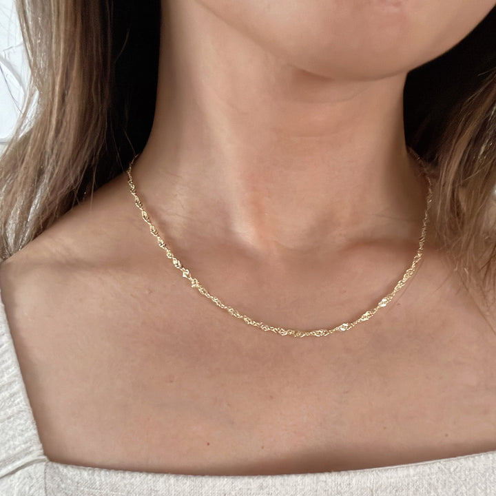 Rope Chain 14K Solid Gold Necklace