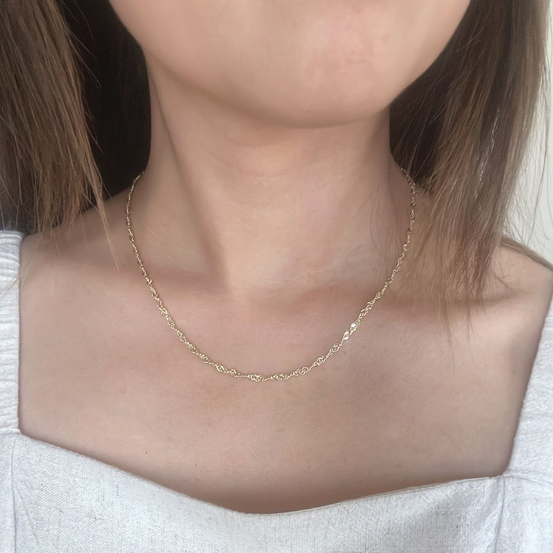 Rope Chain 14K Solid Gold Necklace