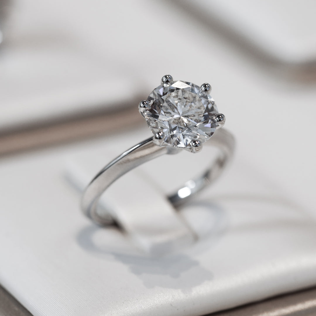 2.5 ct Classic Six-Prong Solitaire Engagement Ring