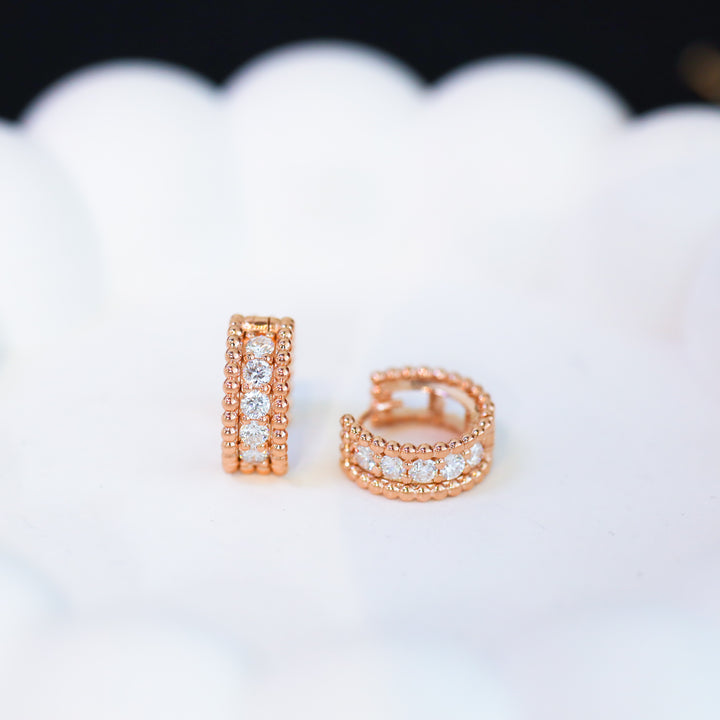Beaded Eternity Lab Diamond Hoop Earrings Maxi