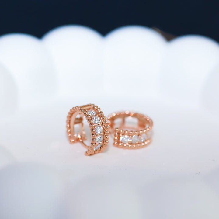 Beaded Eternity Lab Diamond Hoop Earrings Maxi