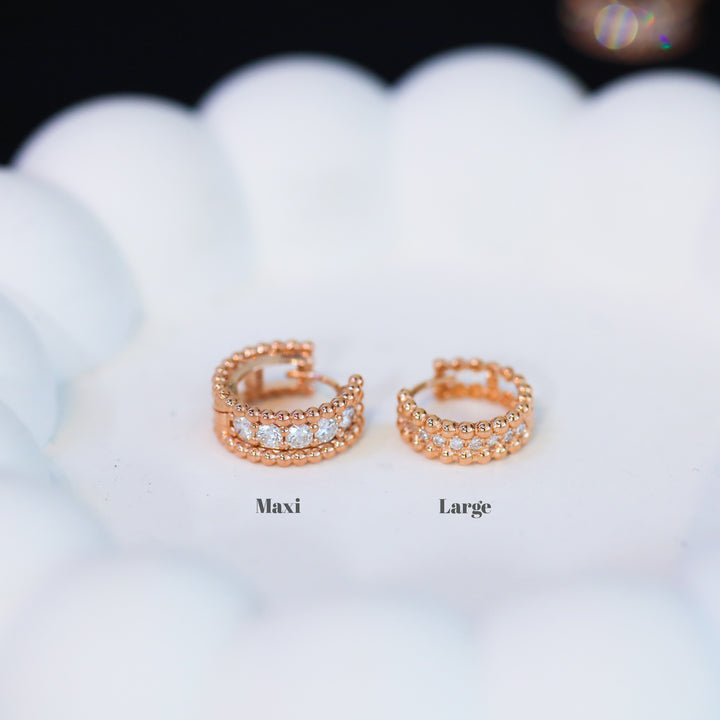 Beaded Eternity Lab Diamond Hoop Earrings Maxi