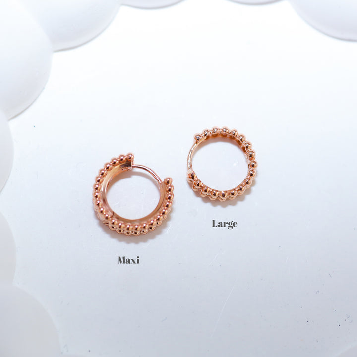 Beaded Eternity Lab Diamond Hoop Earrings Maxi
