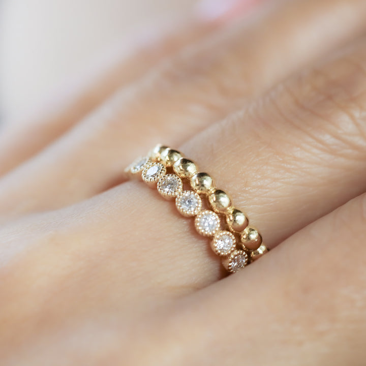 Bezel Cutting Set Full Eternity Band Lab Diamonds Ring