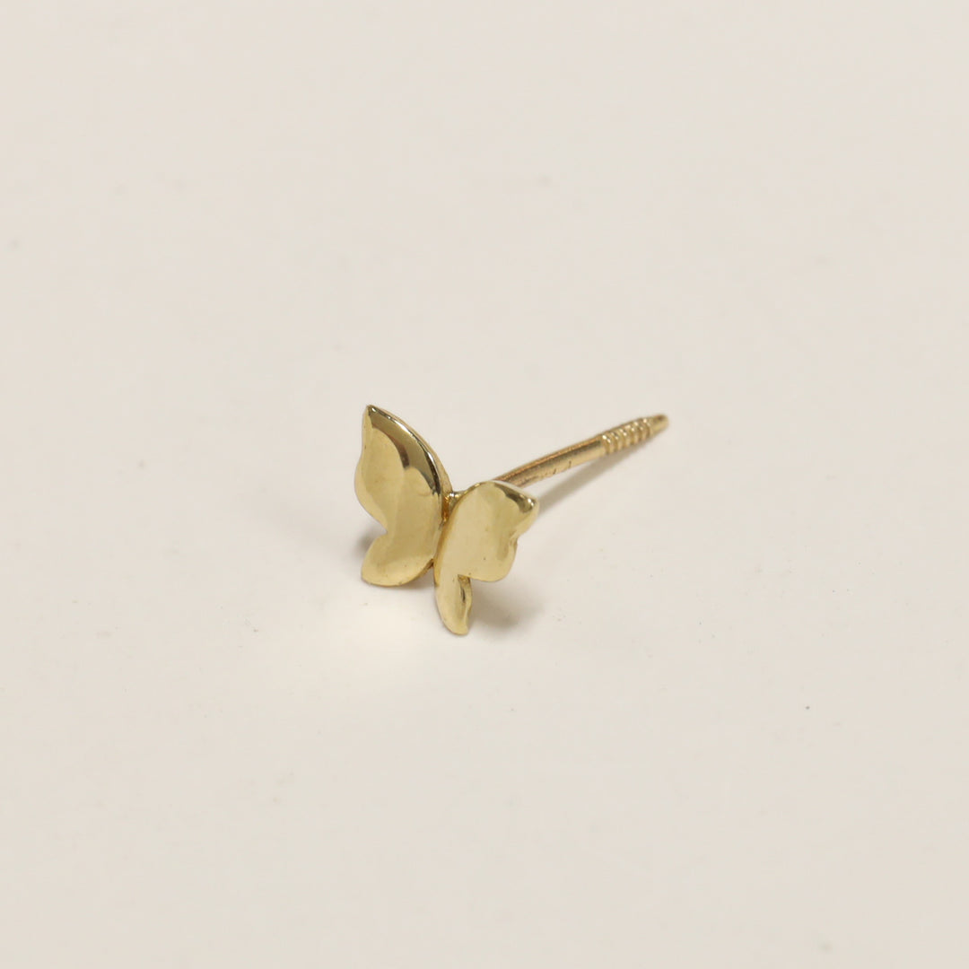 Butterfly Studs Earrings in 14K Solid Gold