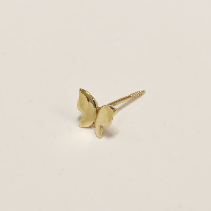 Butterfly Studs Earrings in 14K Solid Gold
