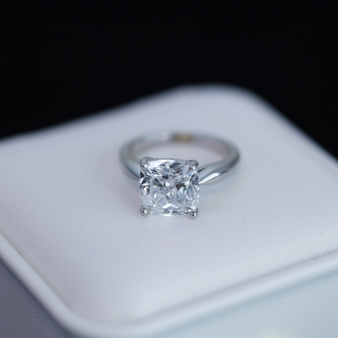 4 ct Cushion Cut Diamond Engagement RIng