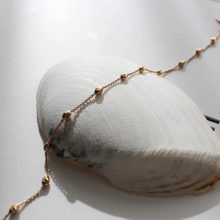 Beads by Yard Chain 14K Gold Bracelet