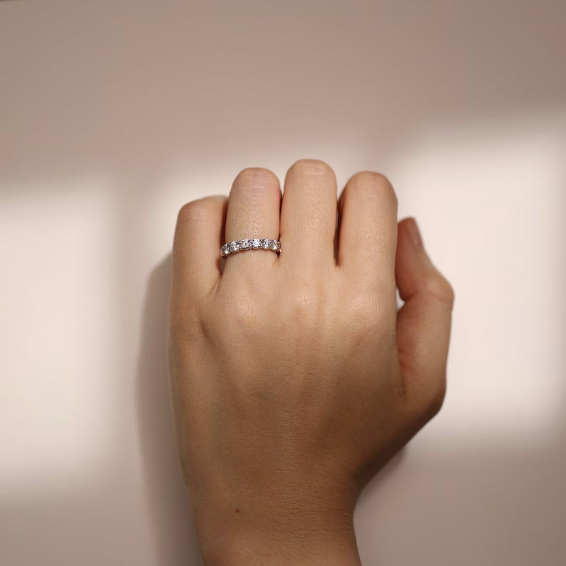 Lab-Grown Round-Cut Diamond Half Eternity Ring – 7-Stone - 1.4 ct. tw.