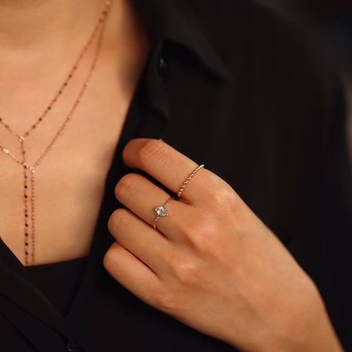1.5mm Shiny Ball Chain Stacking Ring