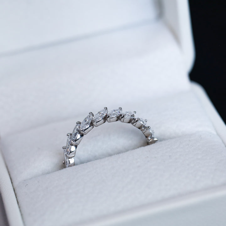 Marquise cut Lab Grown Diamond Eternity Ring Wedding Band 3 ct.tw.