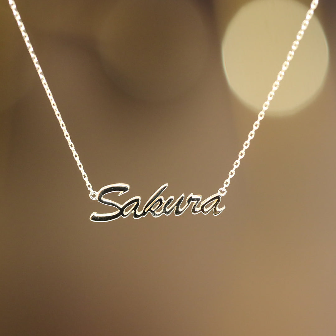 Personalized Name 14K Solid Gold Necklace