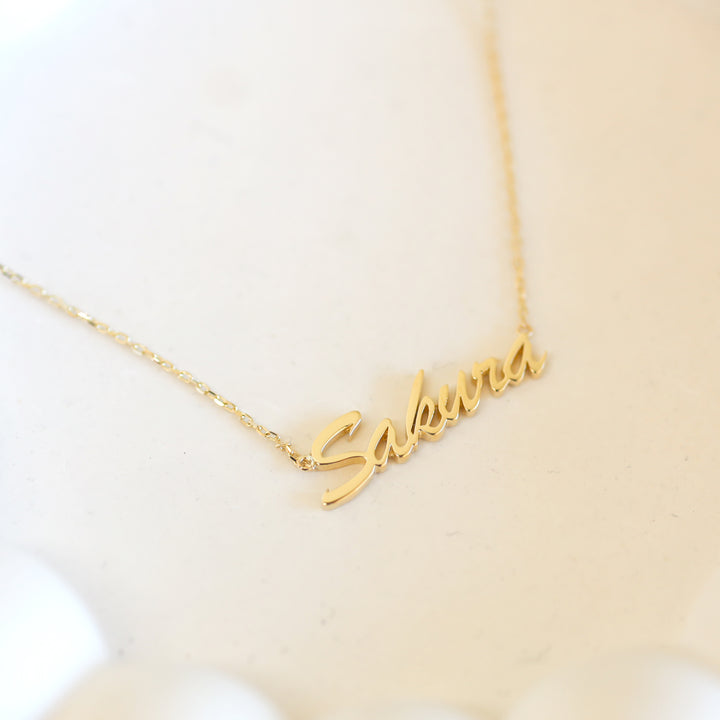 Personalized Name 14K Solid Gold Necklace