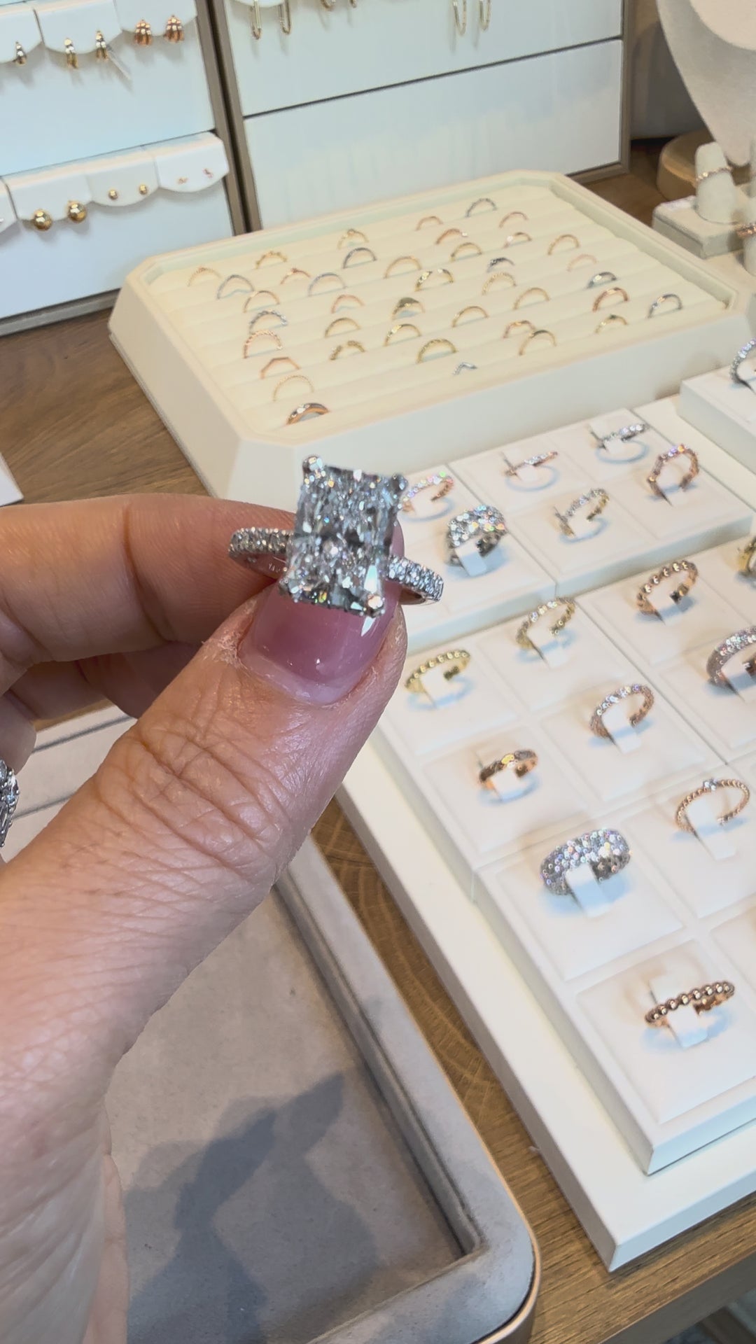 3 ct Radient Cut Diamond Engagement RIng