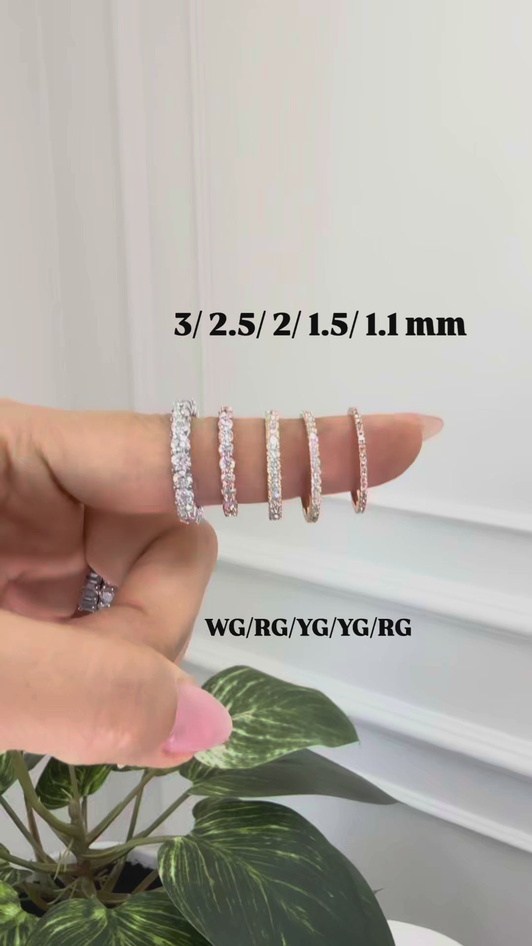 Lab Diamond Shared Prong Eternity Wedding Band Engagement RIng - 2mm, 2.5mm, 3mm