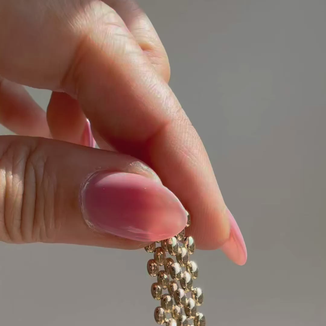Flexible Chunky Chain Link Ring – 14K Solid Gold