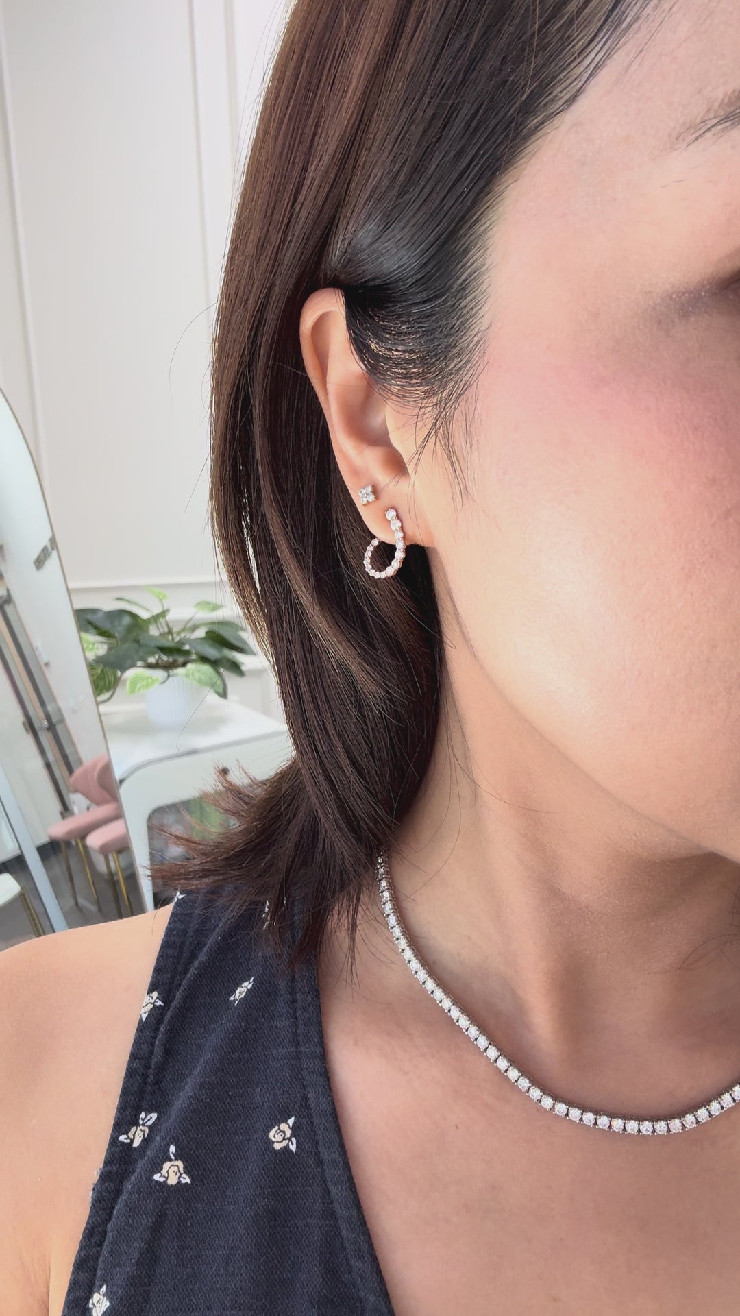 Twist Open Circle Earrings in 14K Solid Gold