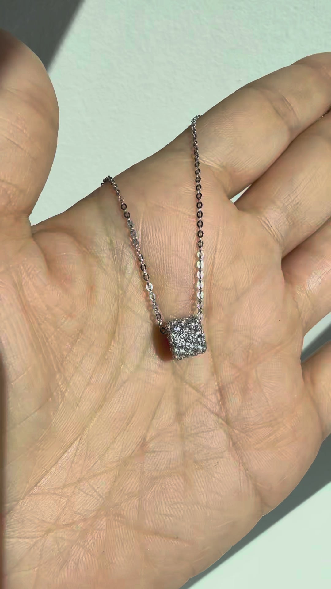 Loop Pave Lab Diamond Pendant Necklace