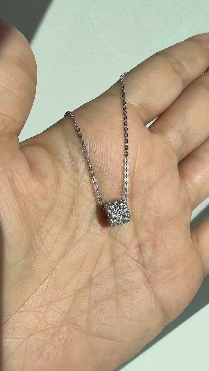 Loop Pave Lab Diamond Pendant Necklace