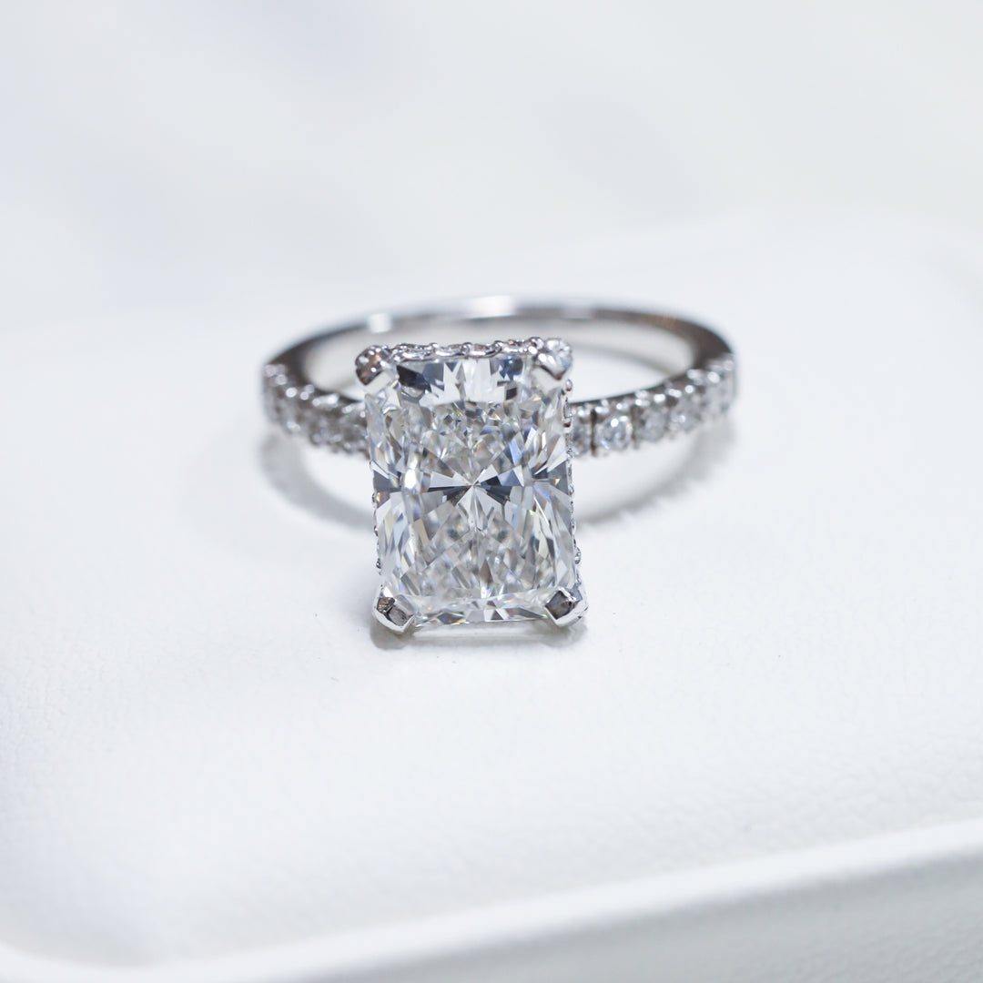 3 ct Radient Cut Diamond Engagement RIng